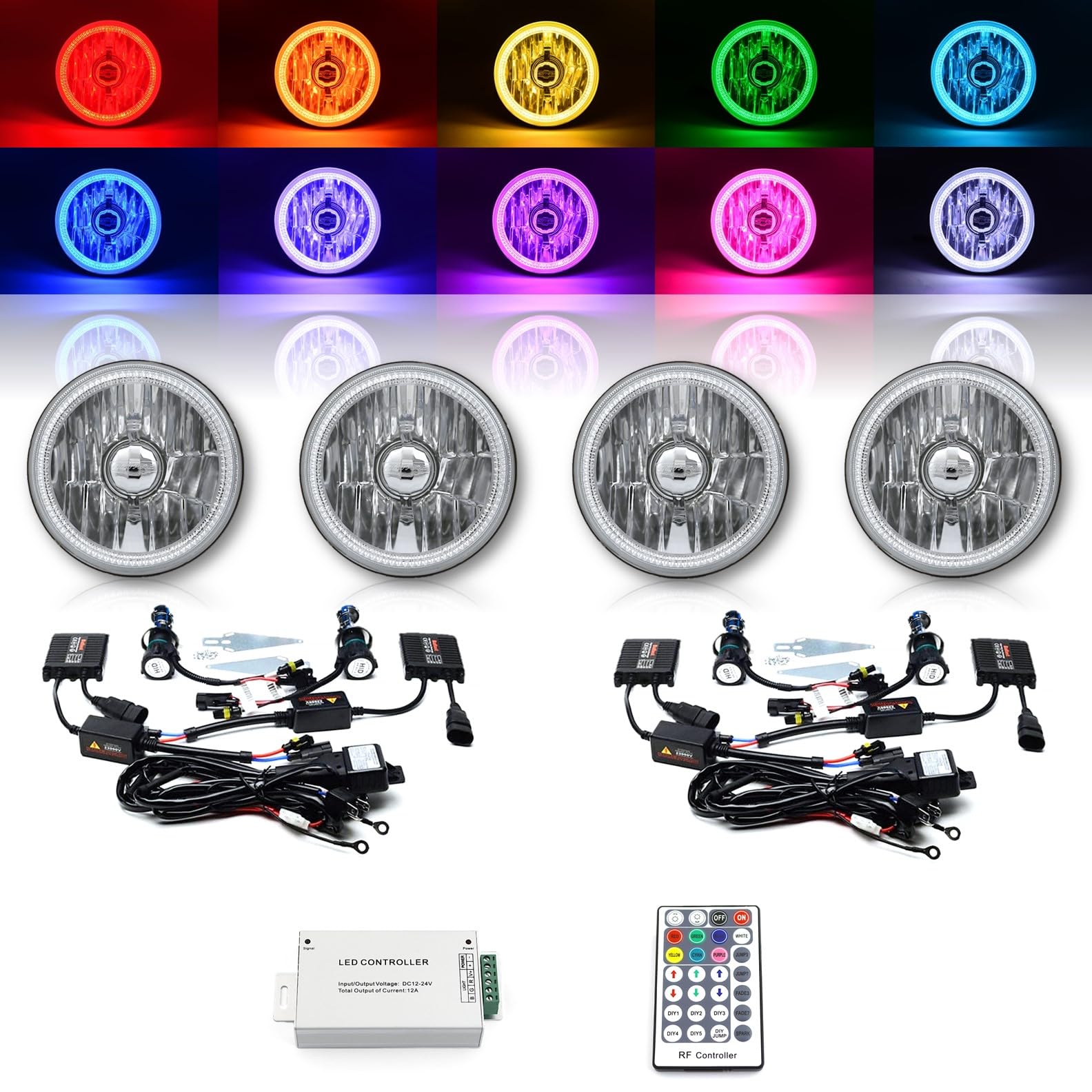 ライト・ランタン TEN to TEN WWW_HOYAROBO MODEL No3 Octane Lighting 5-3/4 RGB SMD Multi-Color White RED Blue Green LED